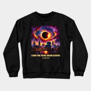 I saw the total solar eclipse 08/04/2024 Crewneck Sweatshirt